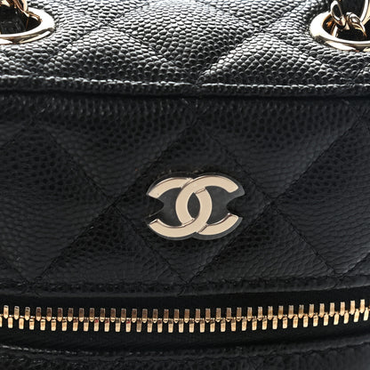 Chanel Caviar Quilted Phone Holder With Chain Black 8 of 9