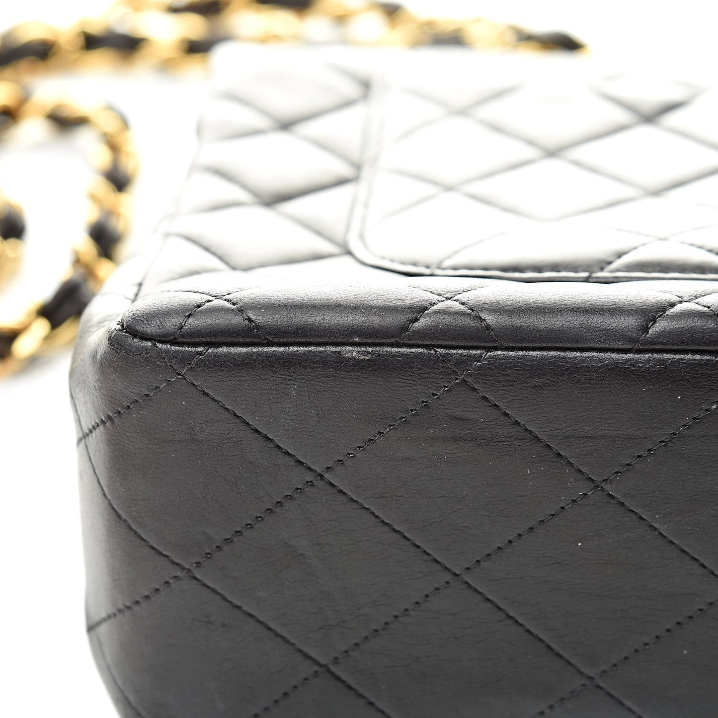 Lambskin Quilted XL Jumbo Single Flap Black