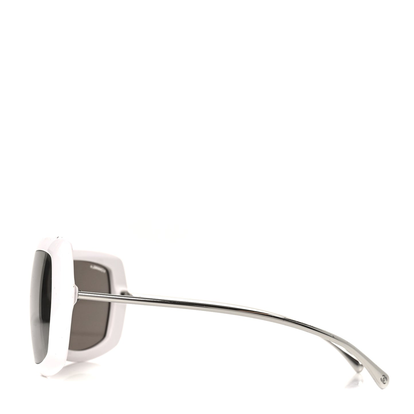 Acetate Metal Shield Sunglasses 71336A White