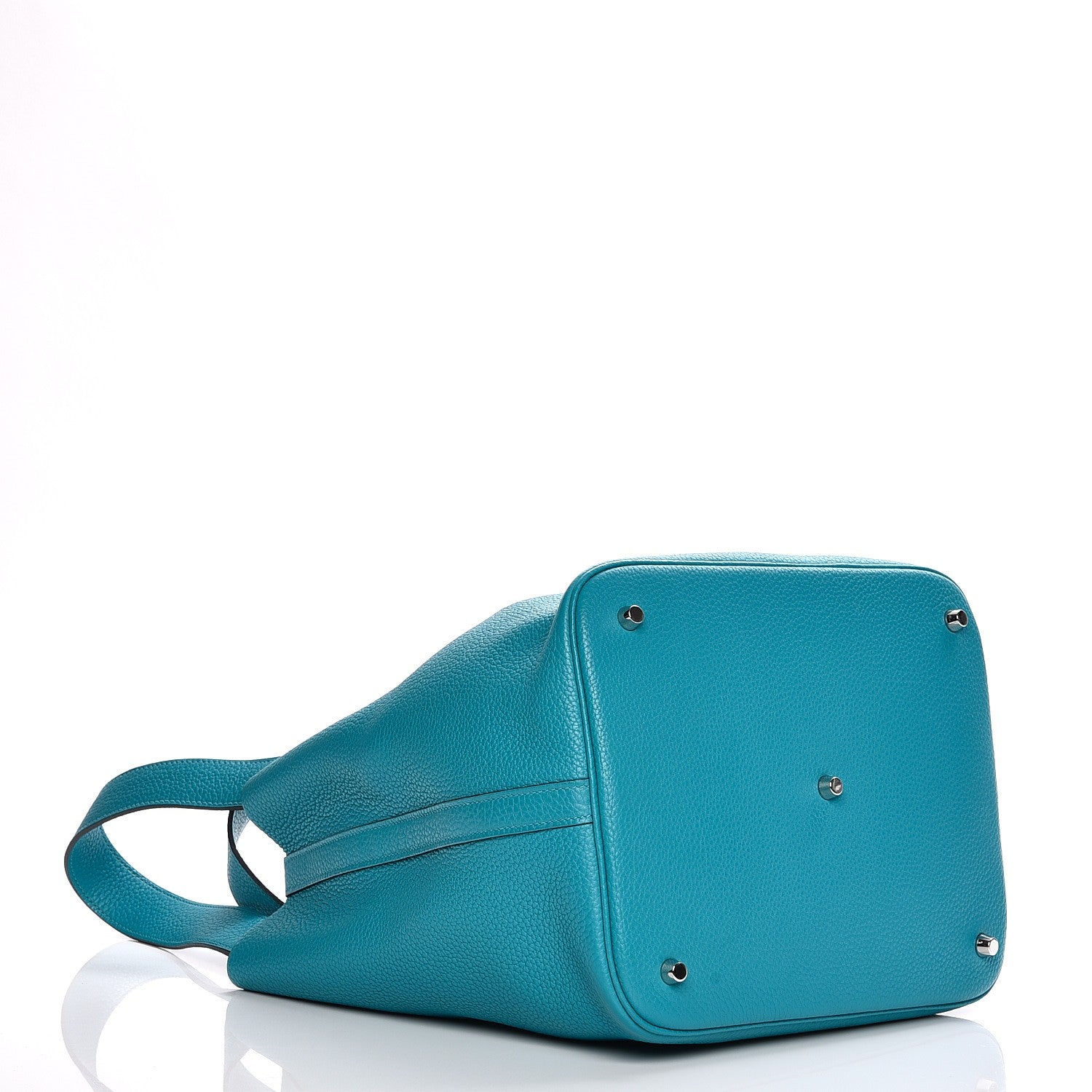 Hermes Taurillon Clemence Picotin Lock 26 GM Turquoise 4 of 7