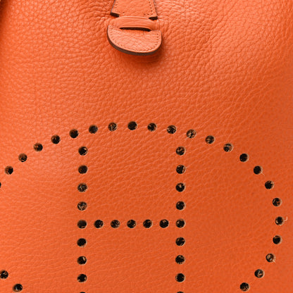 Hermes Taurillon Clemence Evelyne GM Orange 7 of 11