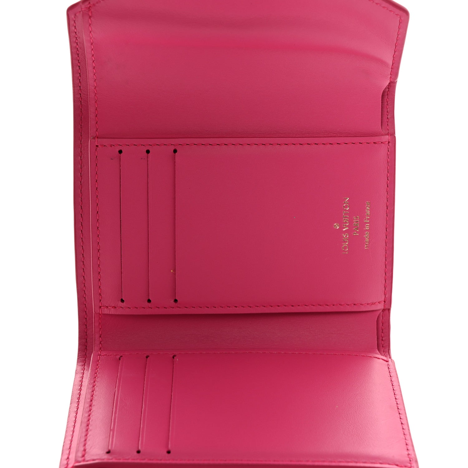 Louis Vuitton Calfskin Nanogram Embossed Victorine Wallet Rose 5 of 11