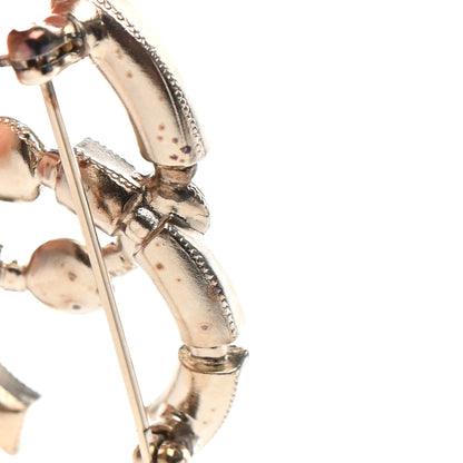 Chanel Crystal CC Brooch Gold Multicolor 6 of 6