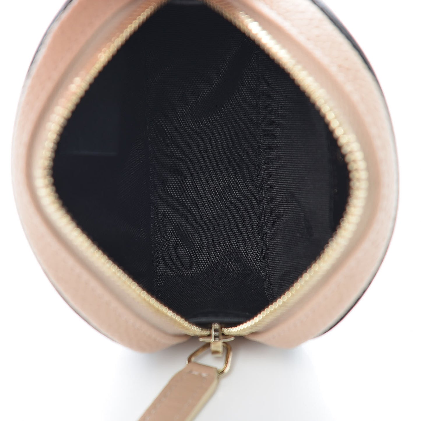 Caviar Quilted Filigree Zip Around Classic Coin Purse Beige Black
