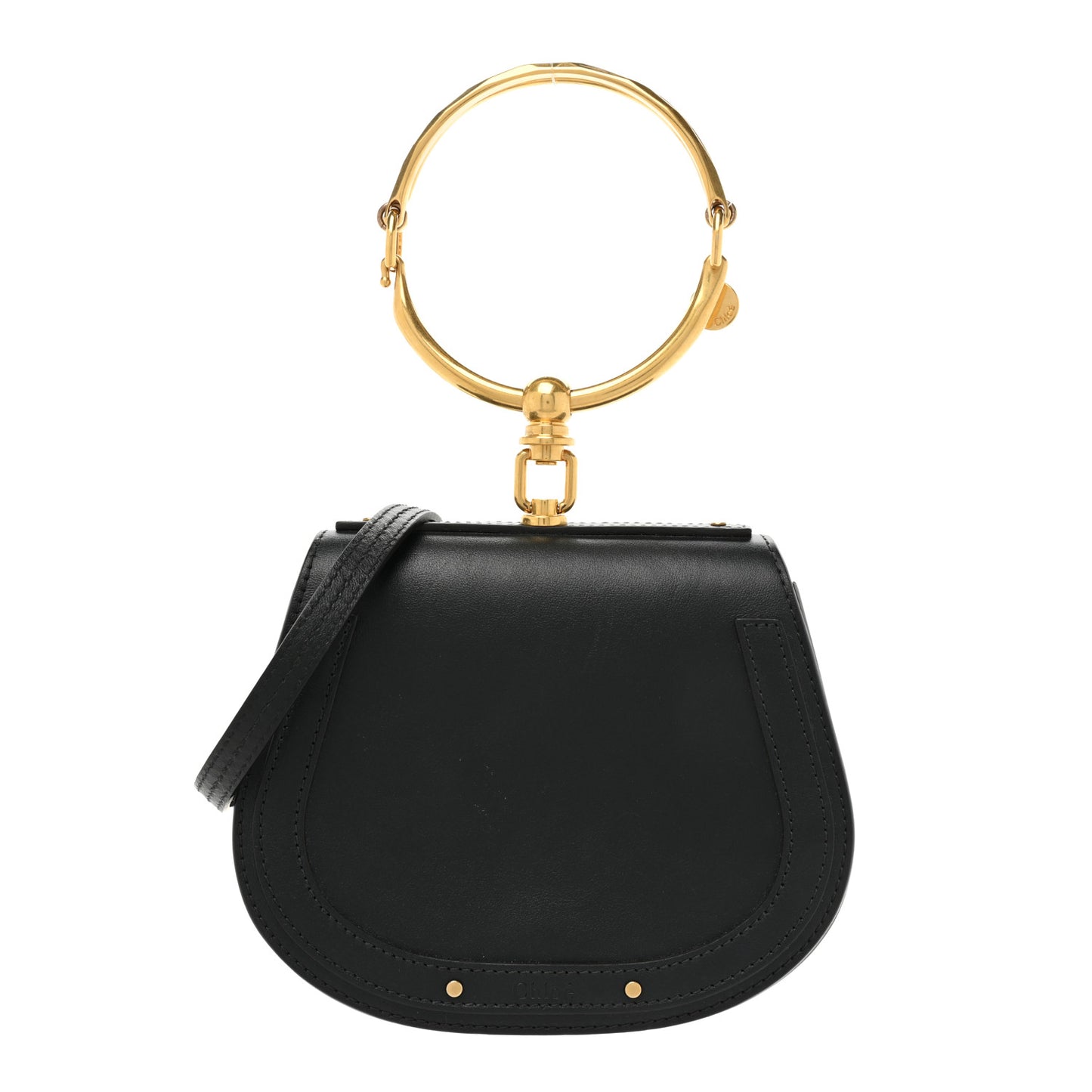 Calfskin Small Nile Bracelet Bag Black