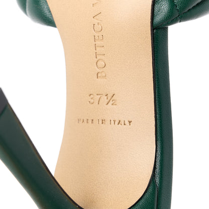 Bottega Veneta Nappa Matelasse Padded Mule Sandals 37.5 Pine Green 6 of 9