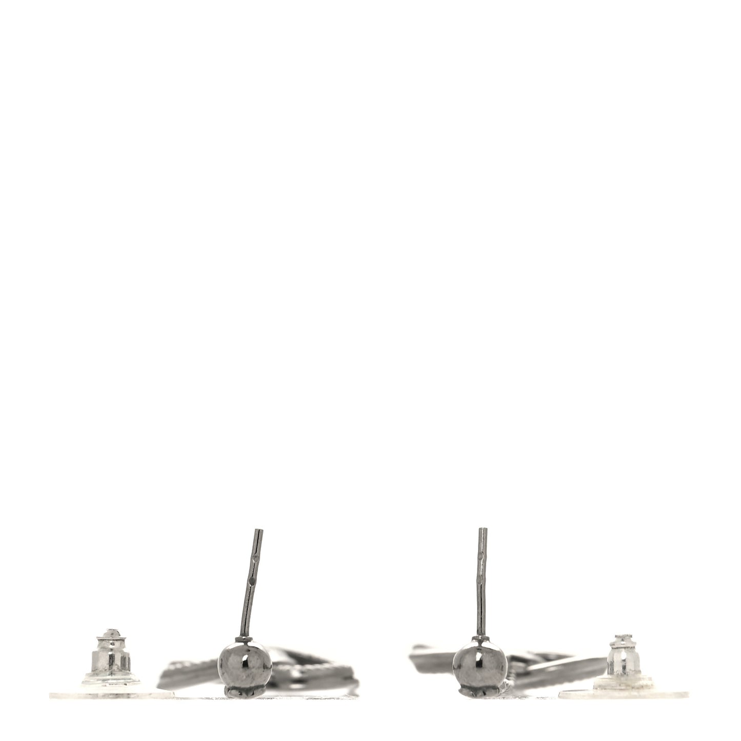 CC Drop Earrings Ruthenium