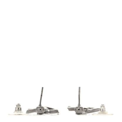 Chanel CC Drop Earrings Ruthenium 3 of 4