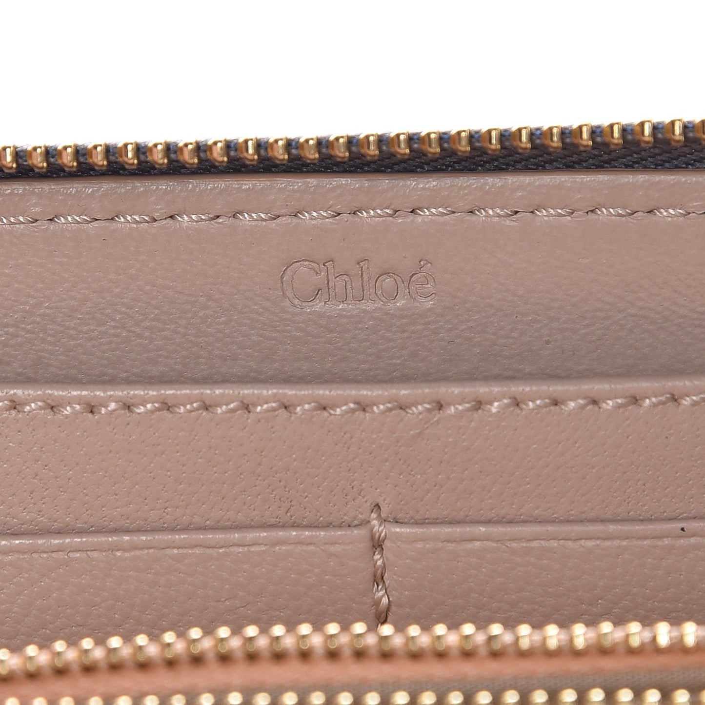 Calfskin Marcie Long Zip Around Wallet Cashmere Grey