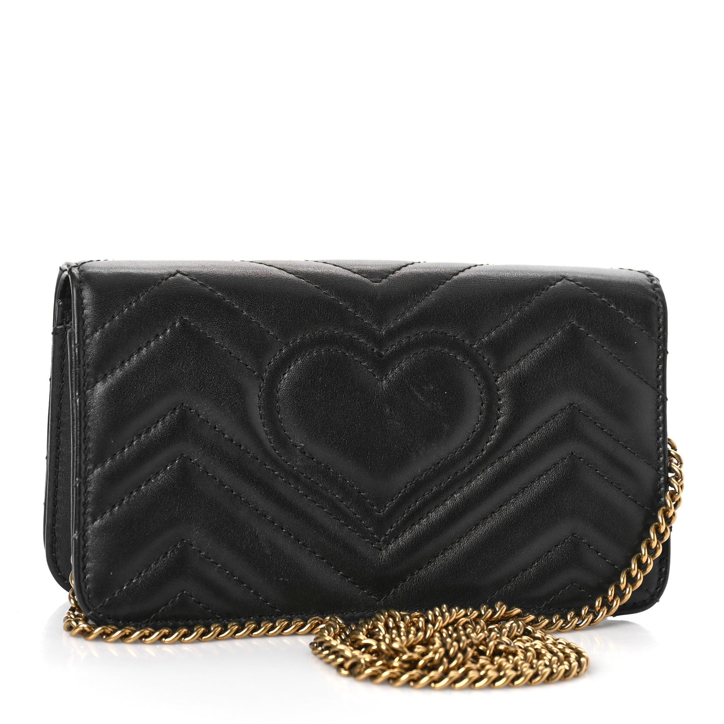 Calfskin Matelasse GG Marmont Mini Bag Black