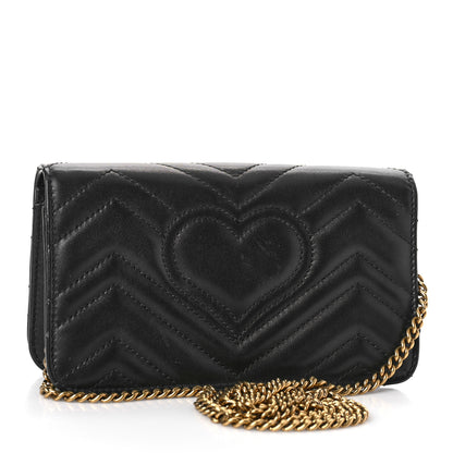 Gucci Calfskin Matelasse GG Marmont Mini Bag Black 3 of 10