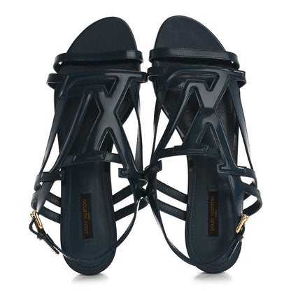 Louis Vuitton Patent Sandals LV Sandals 40 Blue 2 of 9
