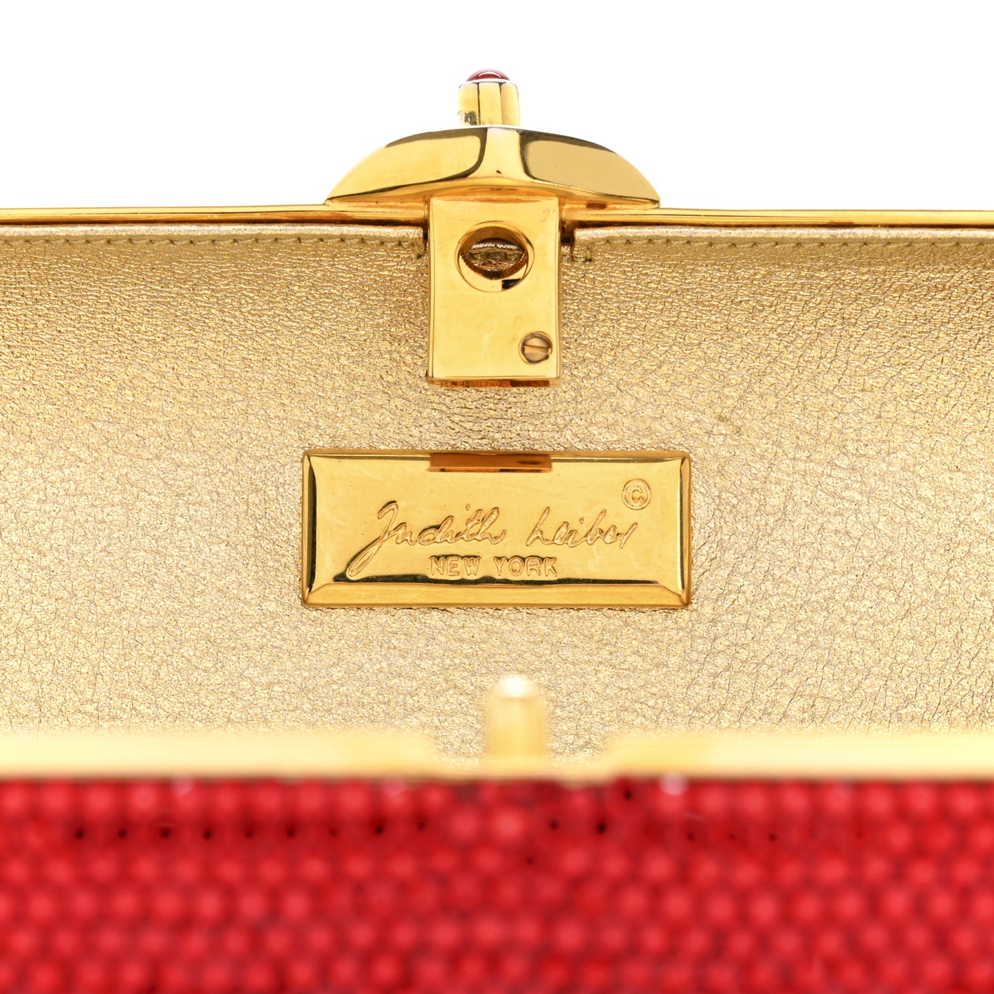 Crystal Minaudiere Clutch Red