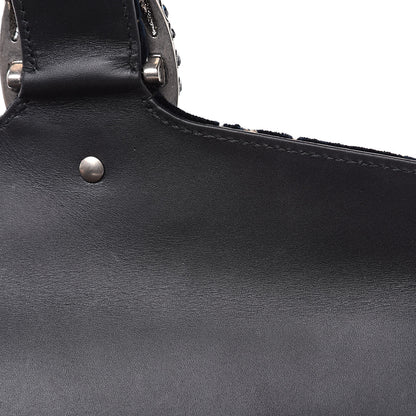 Gucci Velvet Skipper Crystal GG Monogram Small Dionysus Shoulder Bag Blue Beige Black 10 of 11