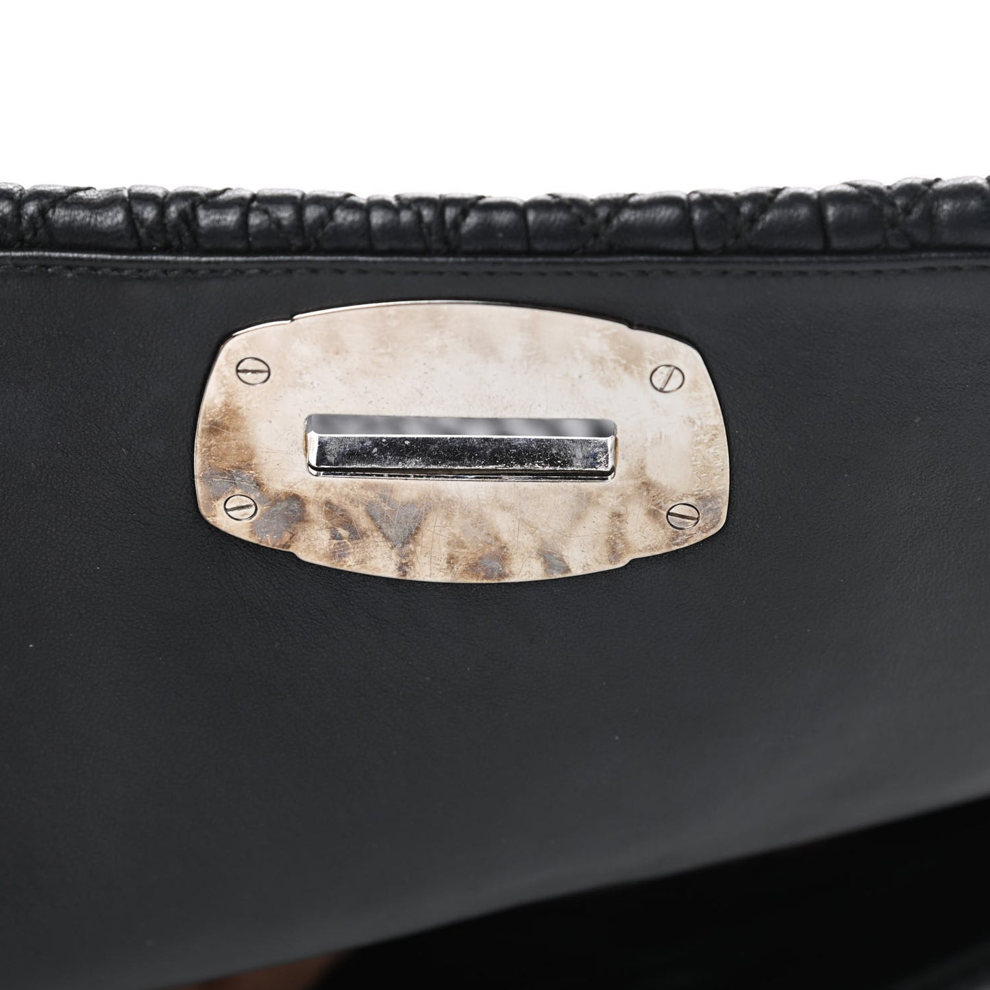 Nappa Matelasse Crystal Flap Clutch Black