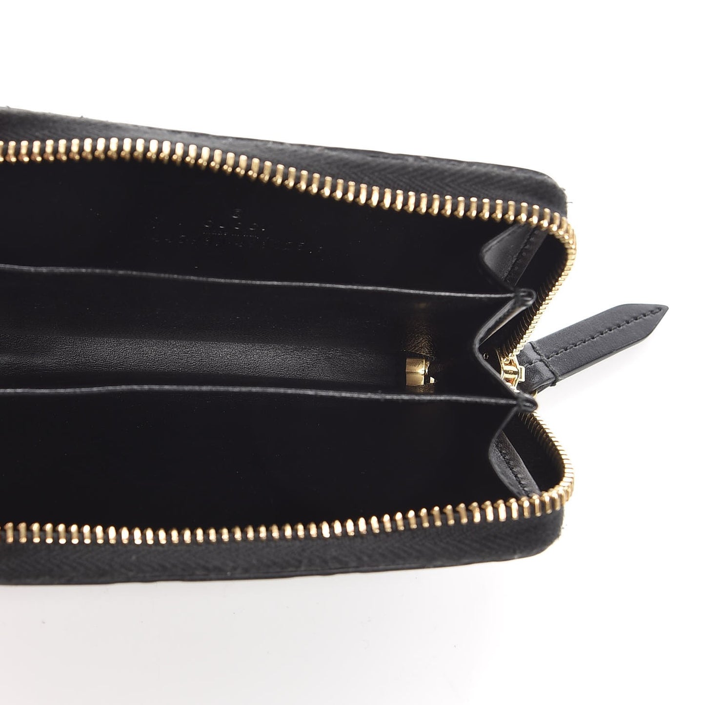 Guccissima Zip Around Card Case Black