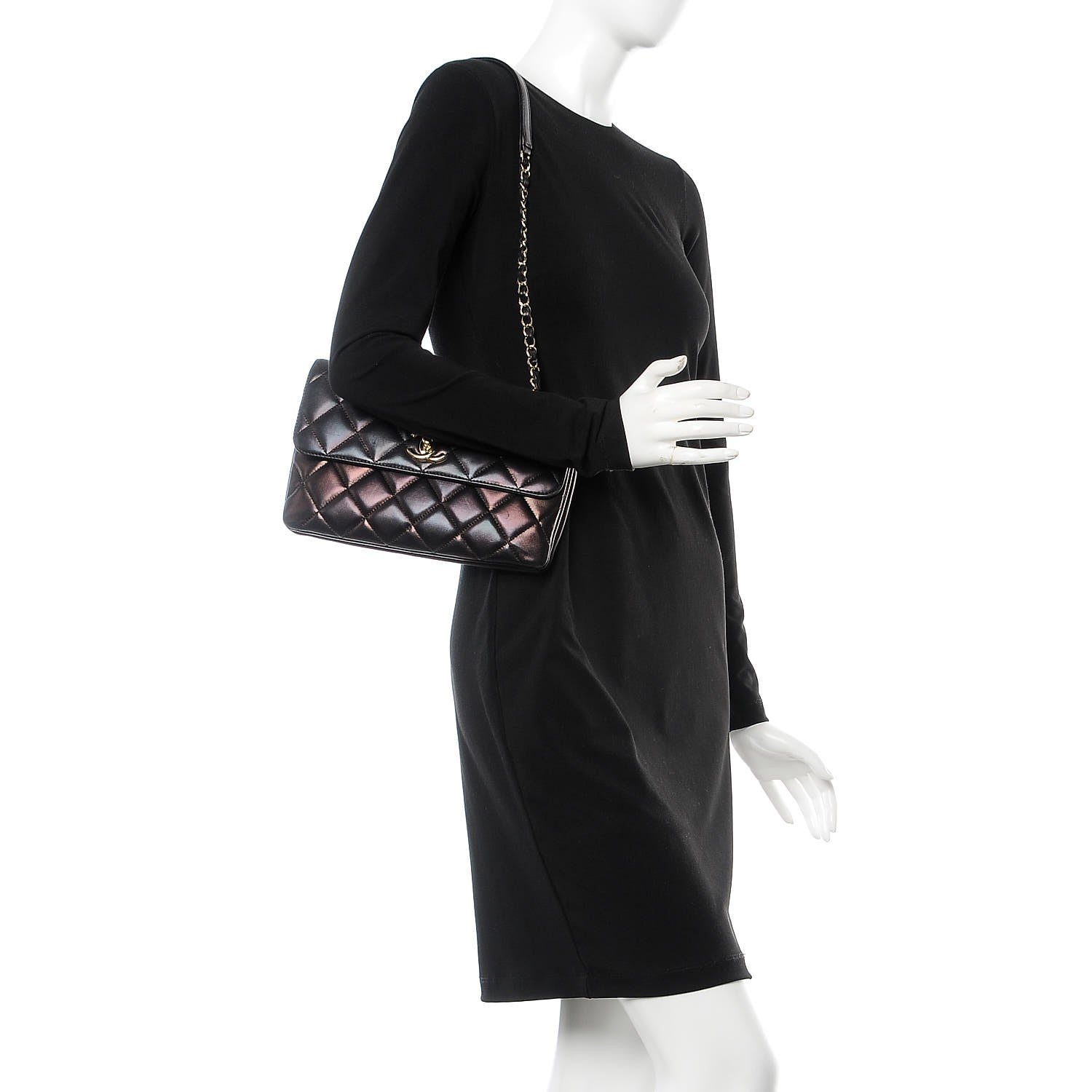 Chanel Lambskin Quilted Medium Trendy CC Flap Black 2 of 12