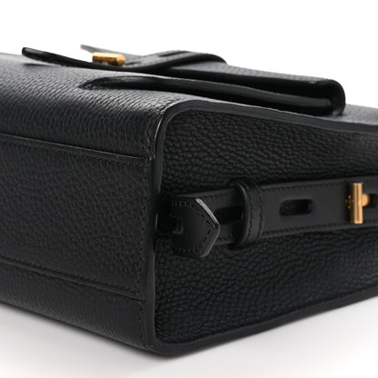 Tom Ford Calfskin Mini T Twist Top Handle Bag Black 9 of 11