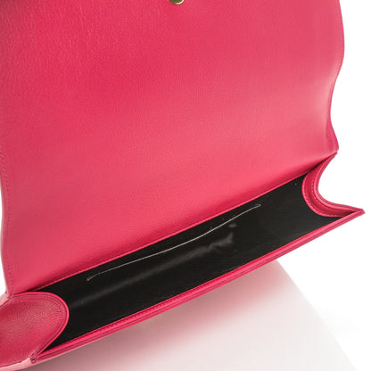 Saint Laurent Calfskin Monogram Belle De Jour Clutch Fuchsia 5 of 6