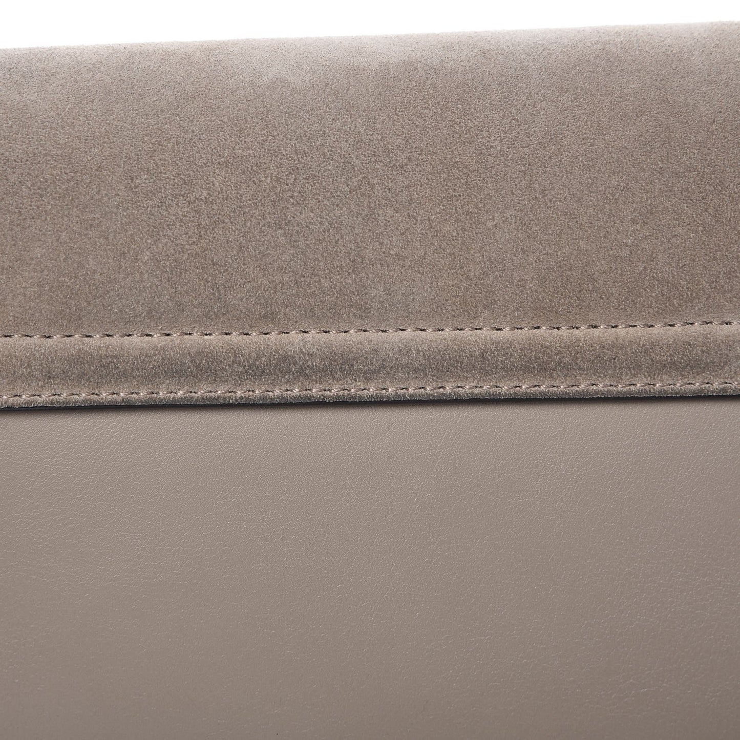 Suede Calfskin Small Faye Shoulder Bag Motty Grey