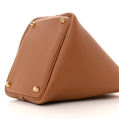 Hermes Taurillon Clemence Picotin Lock 18 PM Gold 10 of 11