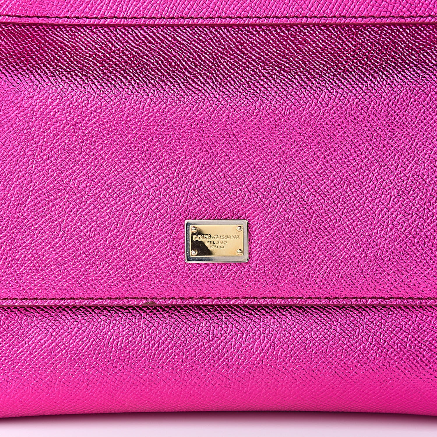 Dolce & Gabbana Metallic Dauphine Small Miss Sicily Satchel Pink 7 of 11