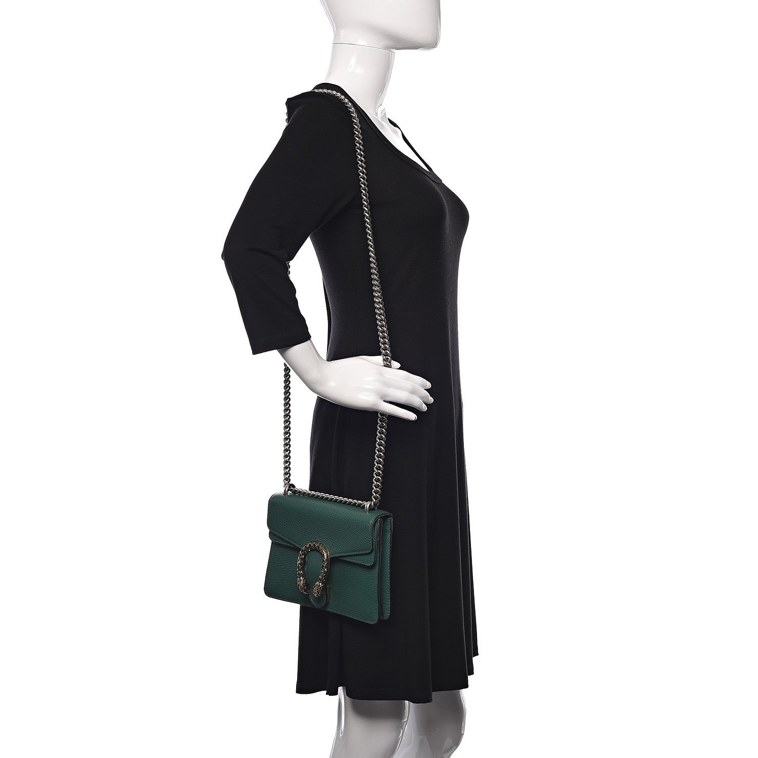 Gucci Calfskin Mini Dionysus Shoulder Bag Emerald 2 of 11