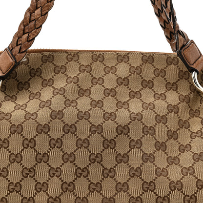 Gucci Monogram Bamboo Bar Medium Tote Brown 8 of 16