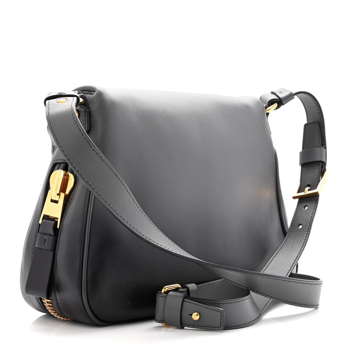 Calfskin Medium Shaded Jennifer Crossbody Bag Grey