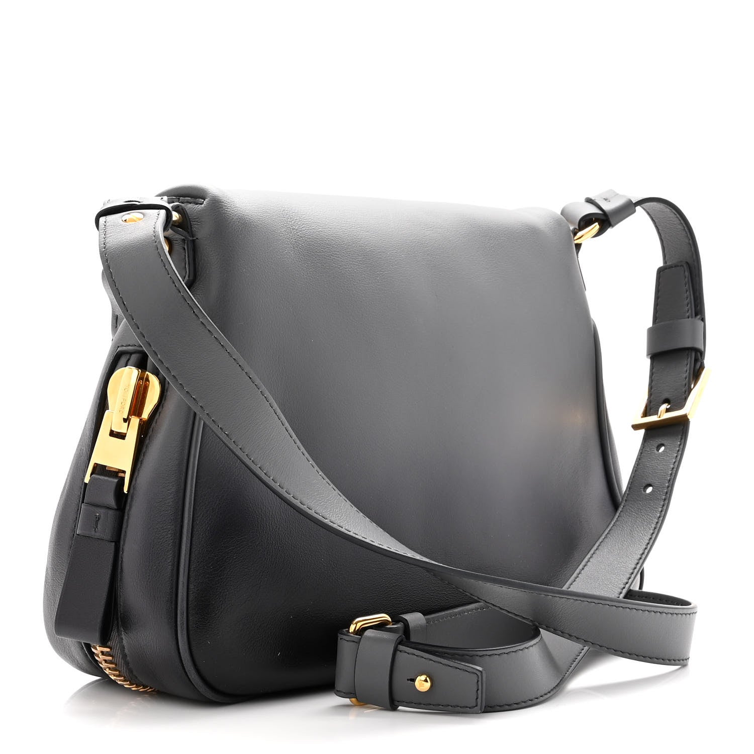 Tom Ford Calfskin Medium Shaded Jennifer Crossbody Bag Grey 2 of 13