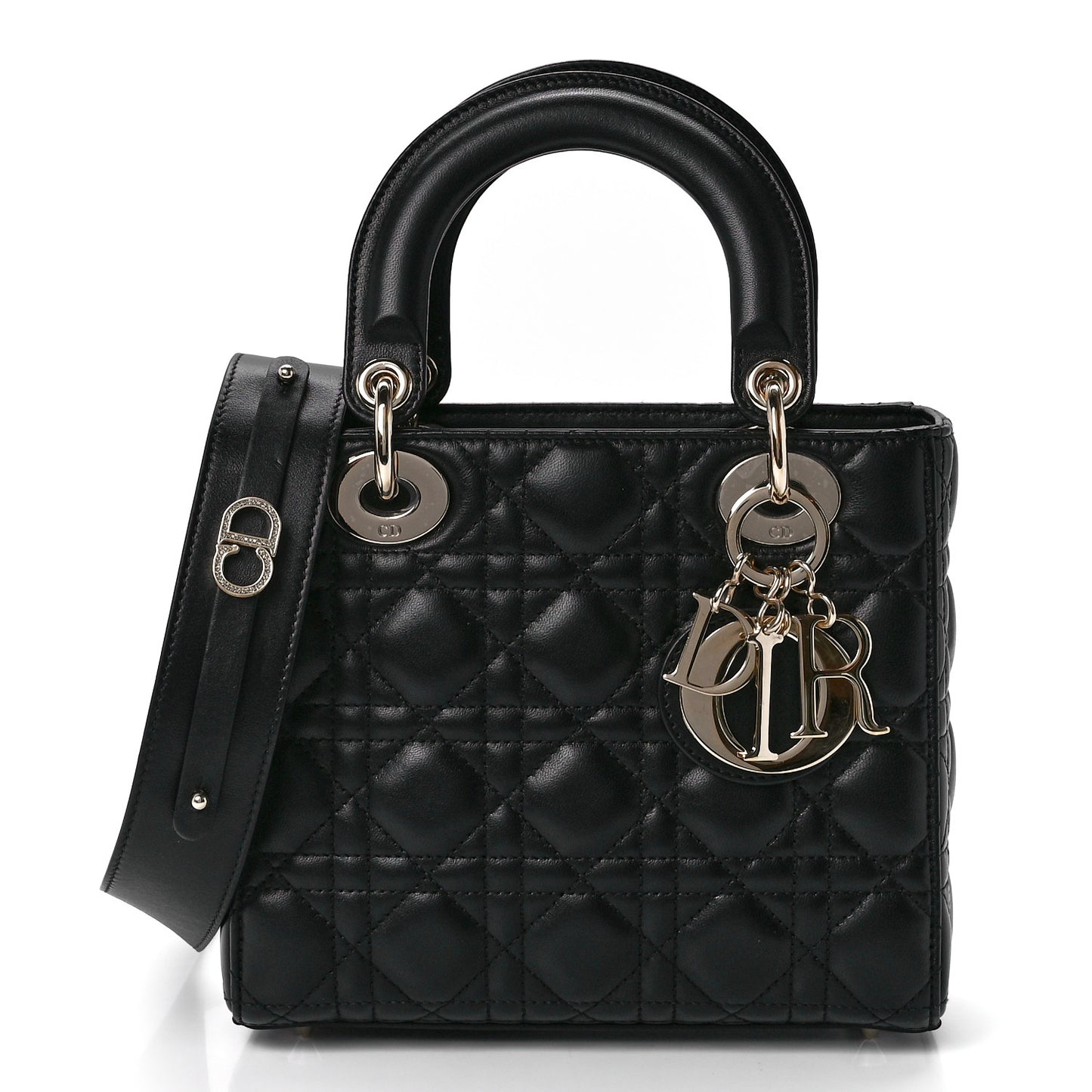 Lambskin Cannage Small My ABCDior Lady Dior Black