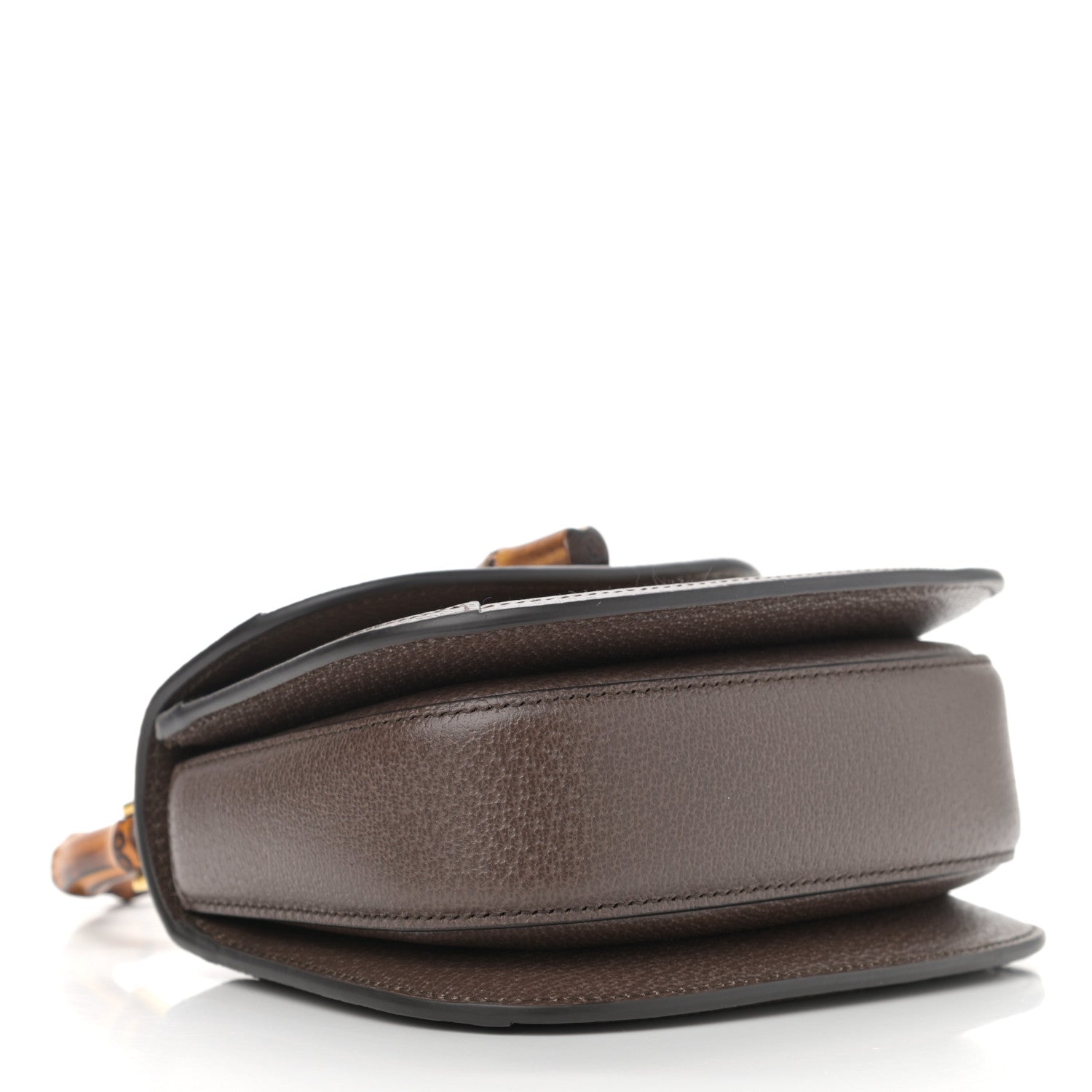 Gucci Monogram Jumbo GG Textured Dollar Calfskin Web Mini Bamboo 1947 Top Handle Bag Camel Ebony New Acero 4 of 11