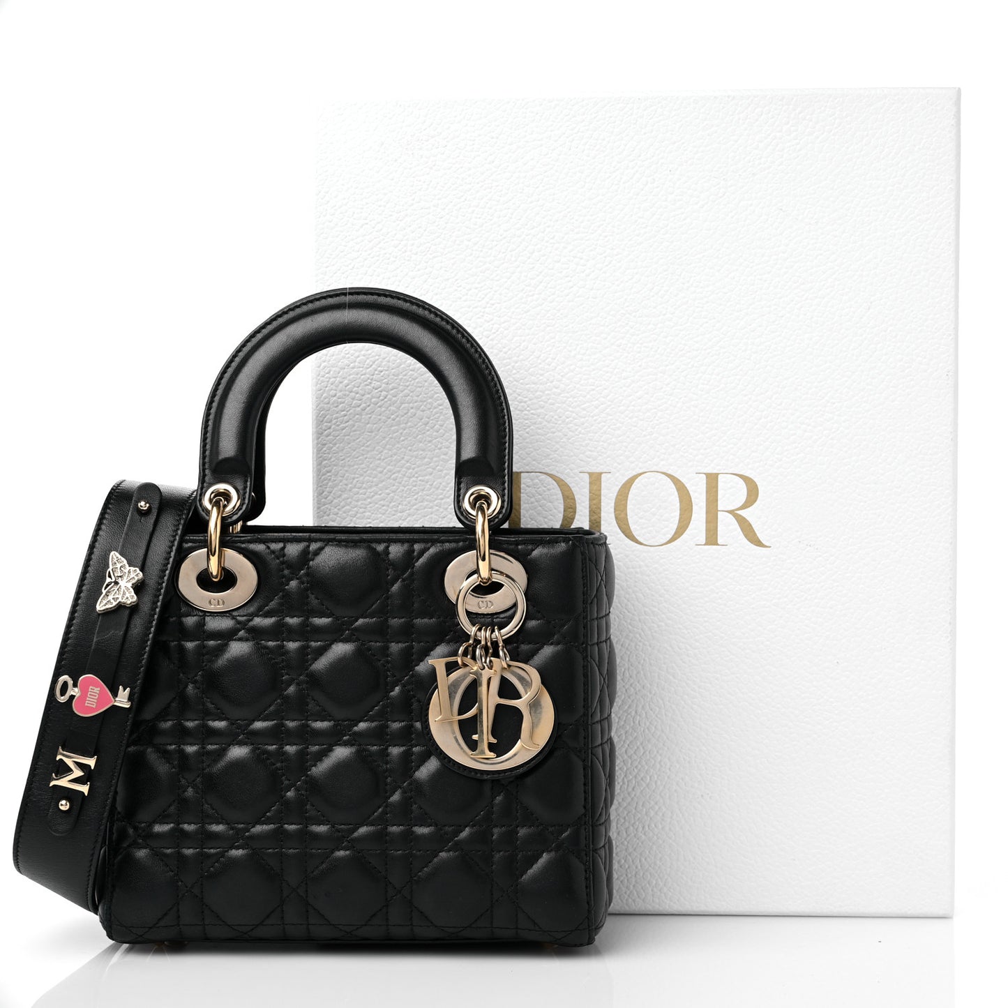 Lambskin Cannage Small My ABCDior Lady Dior Black