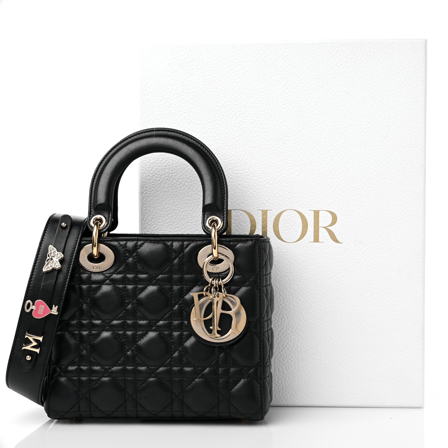 Christian Dior Lambskin Cannage Small My ABCDior Lady Dior Black 13 of 13