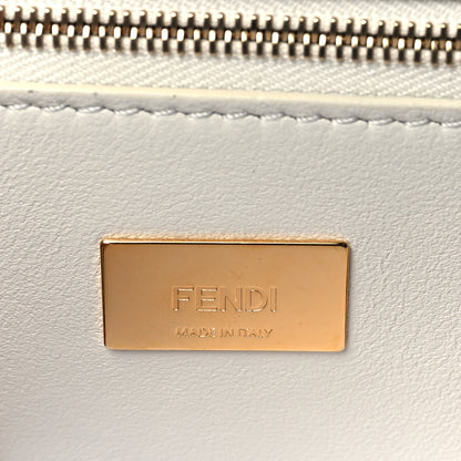 Fendi Fabric Crochet Nappa Mini Peekaboo Iconic Satchel Mimosa White 6 of 10