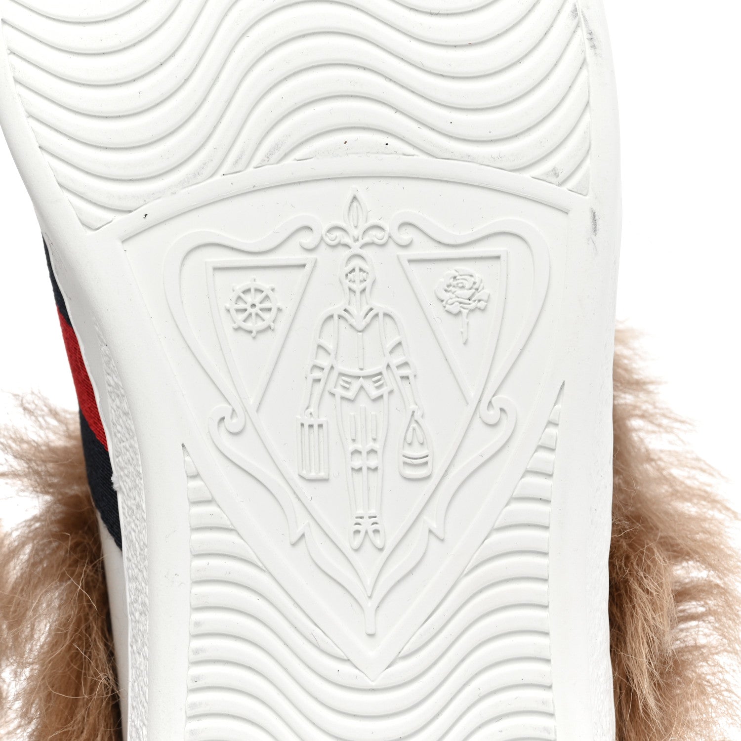 Gucci Calfskin Wool Web Bee Embroidered Womens Ace Sneakers 39.5 White 7 of 8