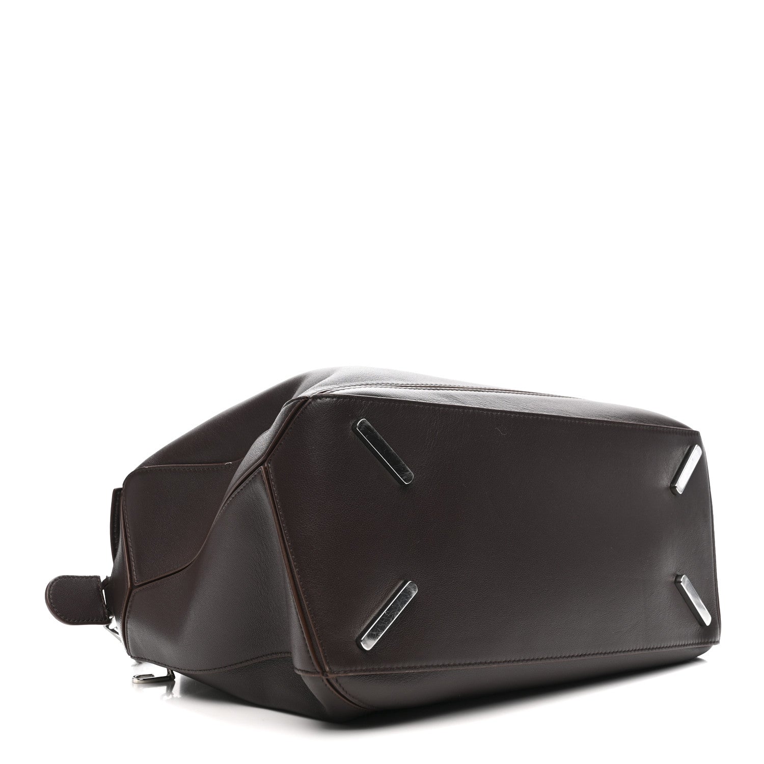 Loewe Nappa Lambskin Large Featherlight Puzzle Bag Dark Chestnut 4 of 15