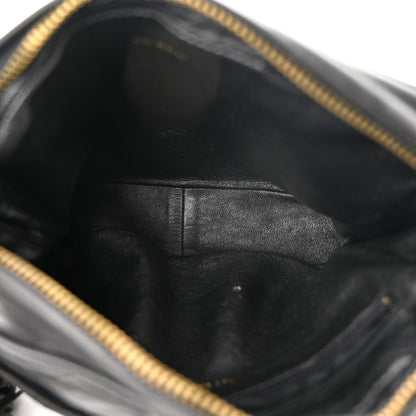 Chanel Lambskin Chevron Quilted Tassel Camera Case Black 5 of 12
