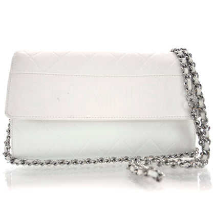 Chanel Lambskin Wallet On Chain White 1 of 10