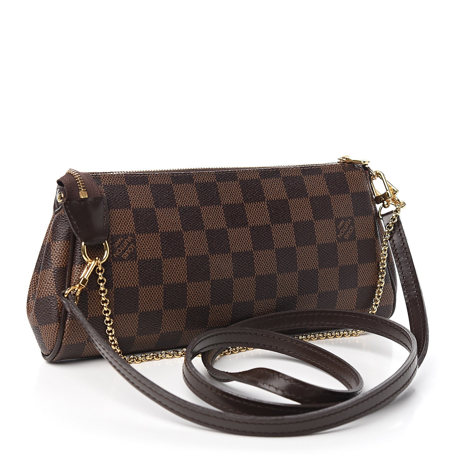 Louis Vuitton Damier Ebene Eva Clutch 2 of 10