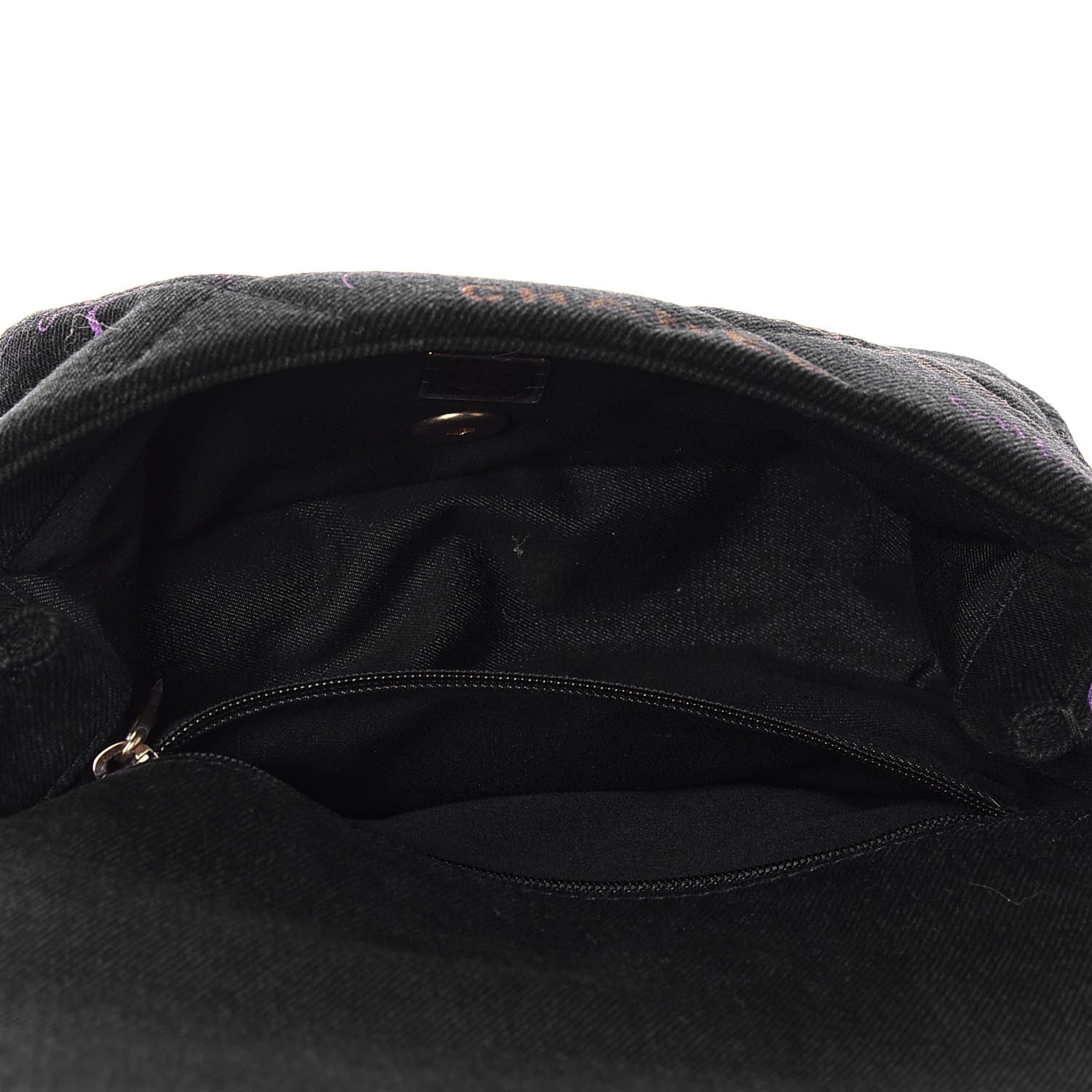 Chanel Denim Quilted Denim Mood Mini Rectangular Flap Black Multicolor 9 of 13