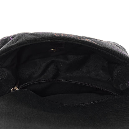 Chanel Denim Quilted Denim Mood Mini Rectangular Flap Black Multicolor 9 of 13