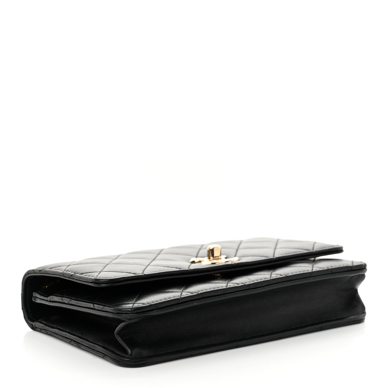 Chanel Lambskin Quilted Trendy CC Wallet On Chain WOC Black 4 of 14