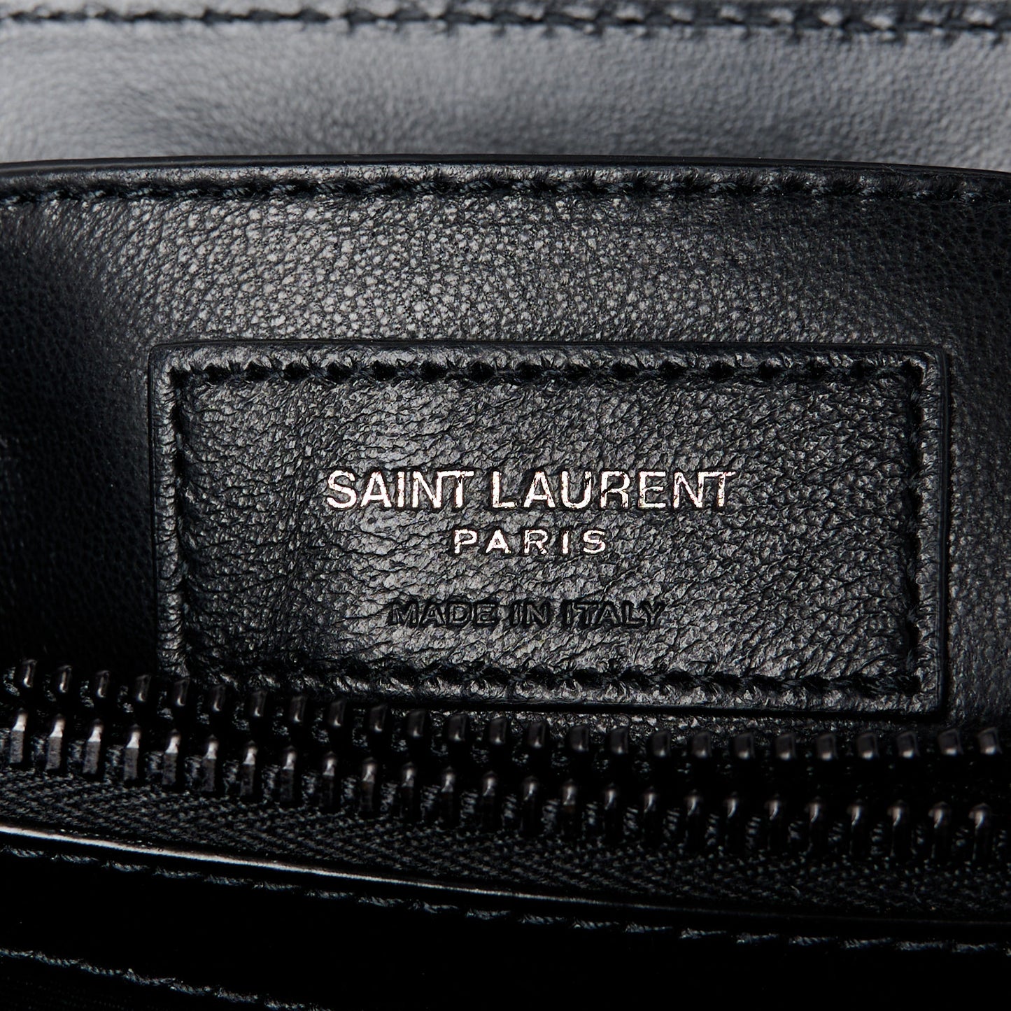 Calfskin Y Quilted Monogram Monochrome Small Loulou Chain Satchel Black