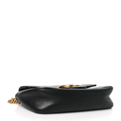 Gucci Calfskin Matelasse Super Mini GG Marmont Shoulder Bag Black 4 of 11