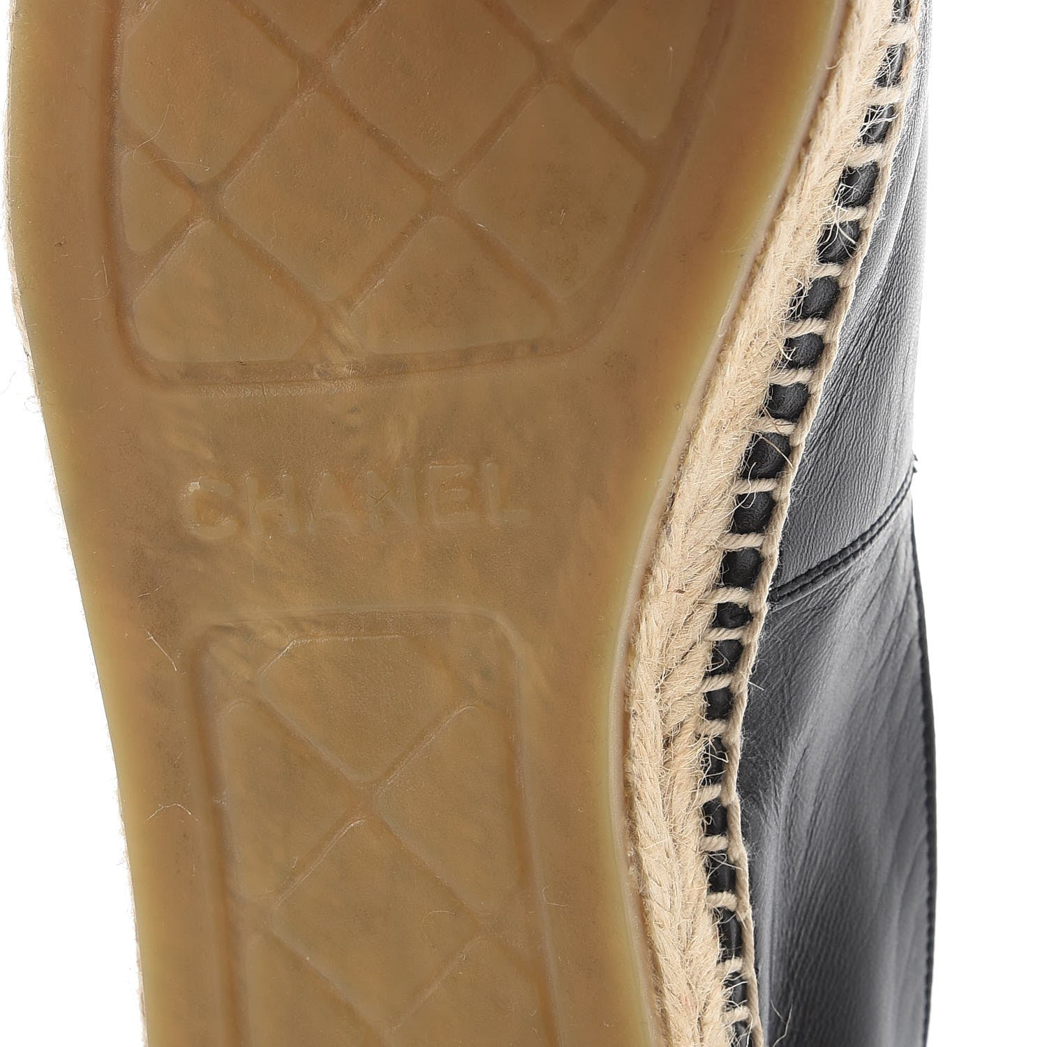 Chanel Lambskin CC Espadrilles 39 Black 6 of 10