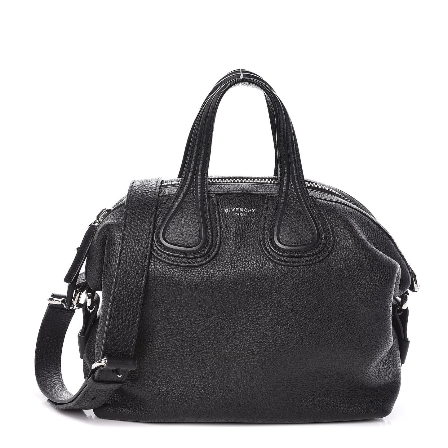 Pebbled Calfskin Small Nightingale Black