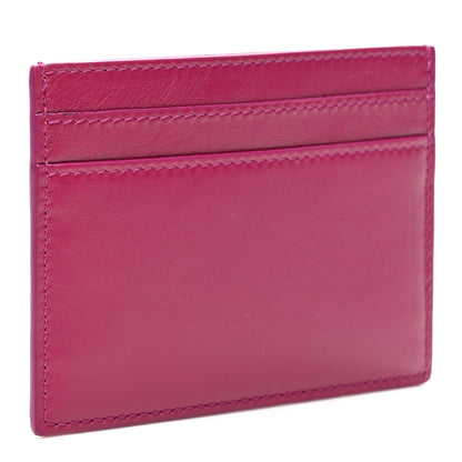 Saint Laurent Calfskin Credit Card Case Dark Red Wine 3 of 7