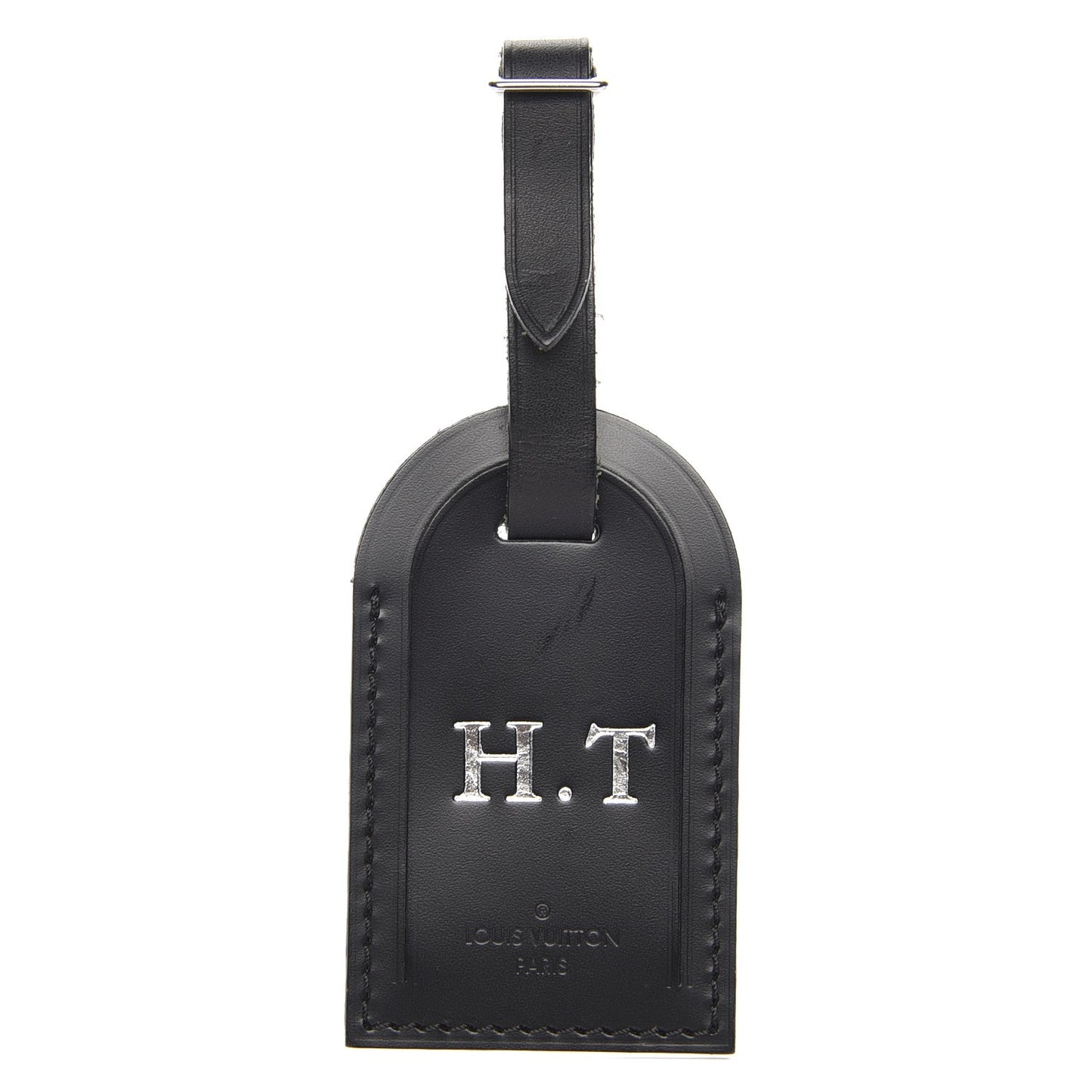 Calfskin Luggage Tag Black