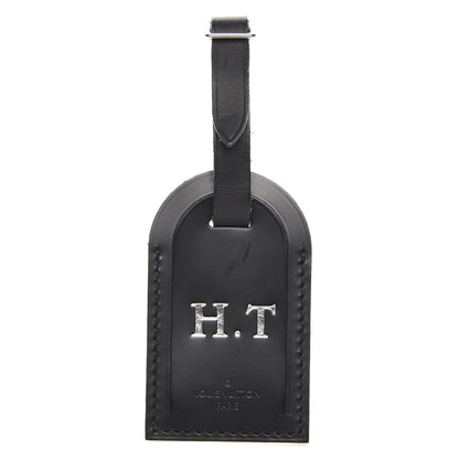 Louis Vuitton Calfskin Luggage Tag Black 1 of 3